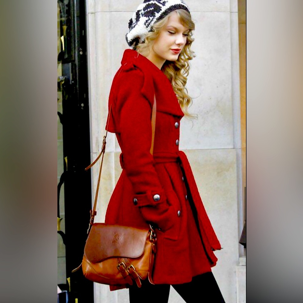 NANETTE LEPORE RED MAJORELLE COAT EUC W TAGS SIZE 6 Taylor Swift